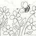 18 riscos de abelhas e flores - Desenhos para Colorir