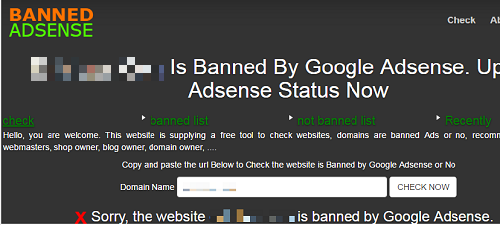 How To Check If Your Site Is Banned By Adsense - Gurubest.com the