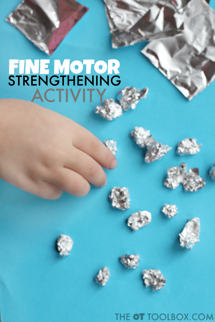 Use foil to develop fine motor strength with this foil activity for kids, it's perfect for strengthening the hands for a better pencil grasp. Use foil to develop fine motor strength with this foil activity for kids, it's perfect for strengthening the hands for a better pencil grasp.