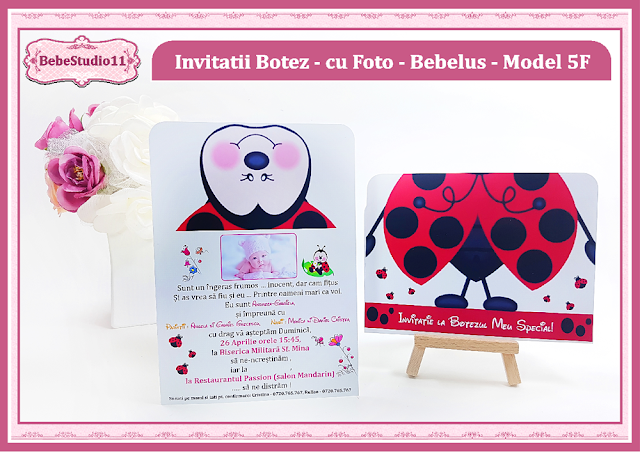 invitatii botez contur bebelus