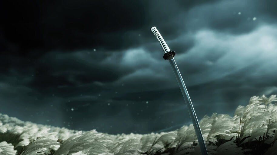 Ghost of Tsushima, Katana, Main Title Screen, 4K, #7.2305