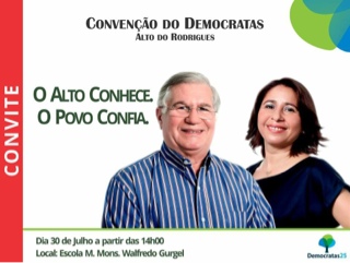 ALTO DO RODRIGUES: Democratas define data da Convenção Partidária