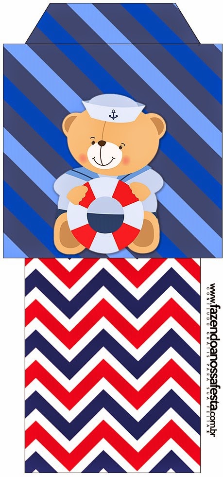 Sailor Bear Free Printable Tea Bag.