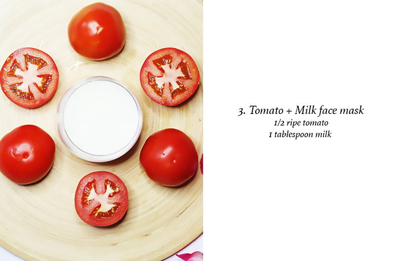 Tomato and Milk face mask