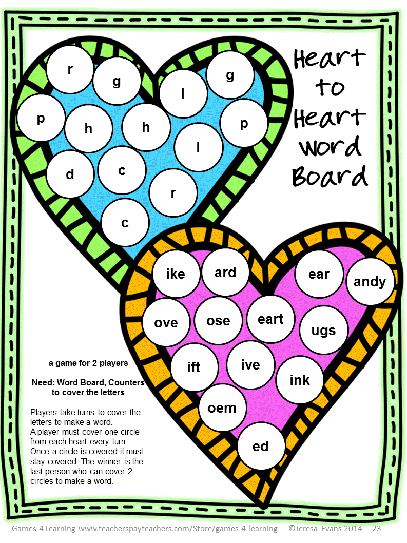 Fun Games 4 Learning: Valentine's Day Literacy Freebies