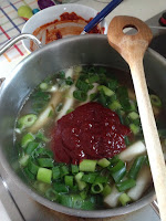 Tteokbokki - scharfe Reiskuchen Suppe Tteokbokki - scharfe Reiskuchen Suppe