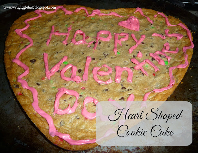 deserts, cooking/baking with kids, heart shaped cookie cake, Valentine's Day,