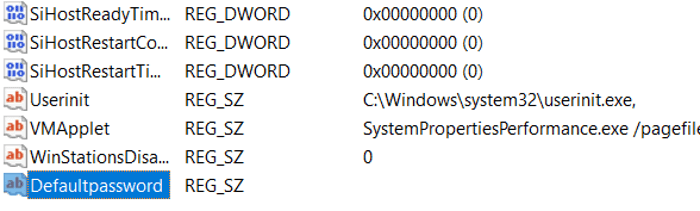 DefaultPassword