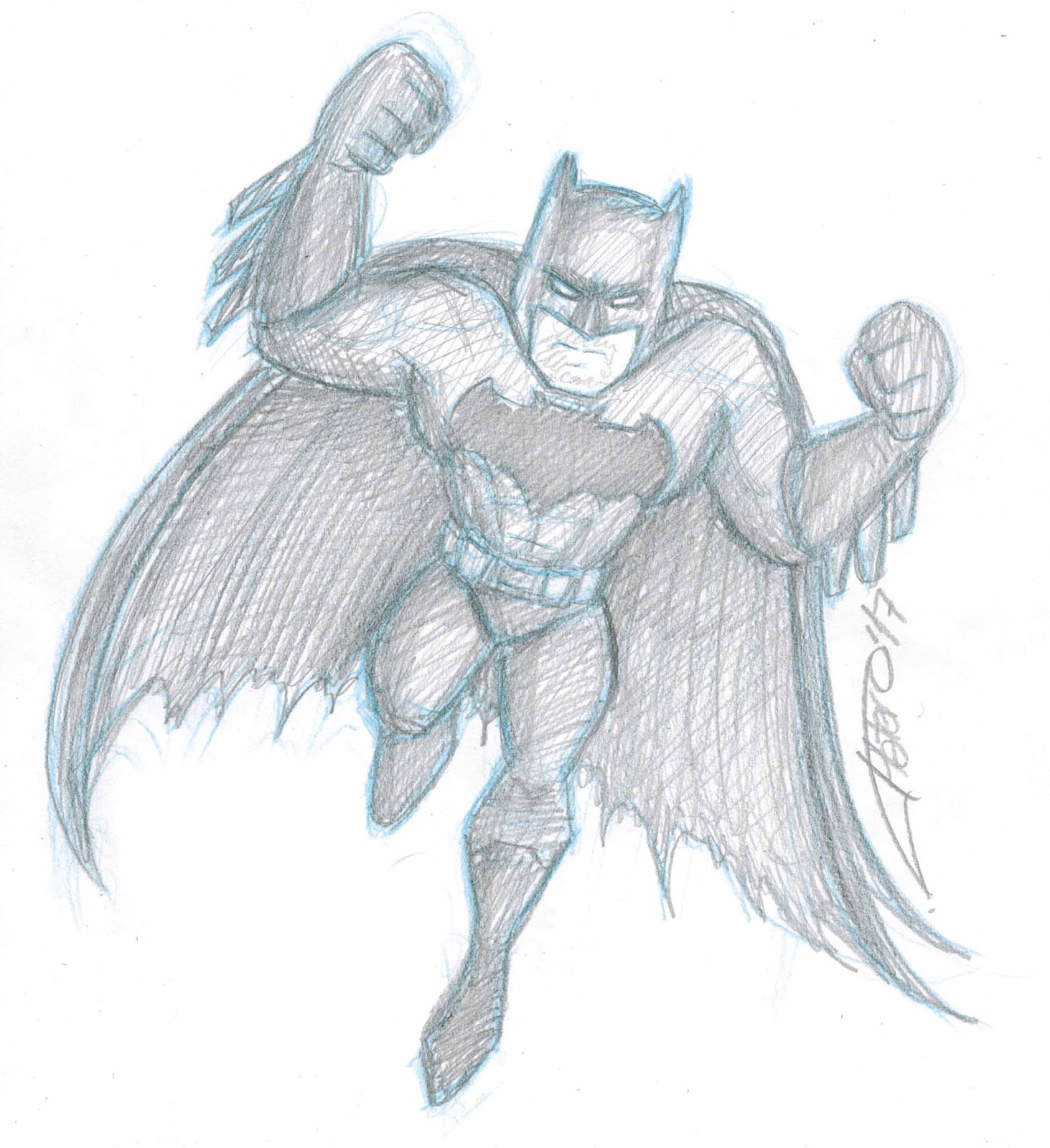 Platero: Caricaturas, Cómics e Ilustraciones: Batman a lápiz