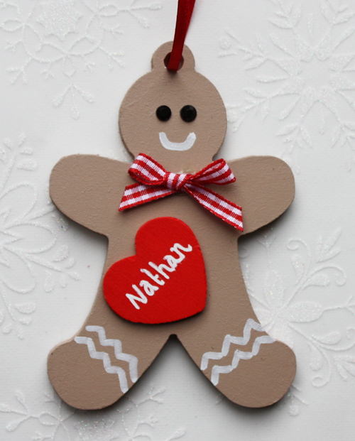 personalised gingerbread man tree decoration personalised snowman tree ...