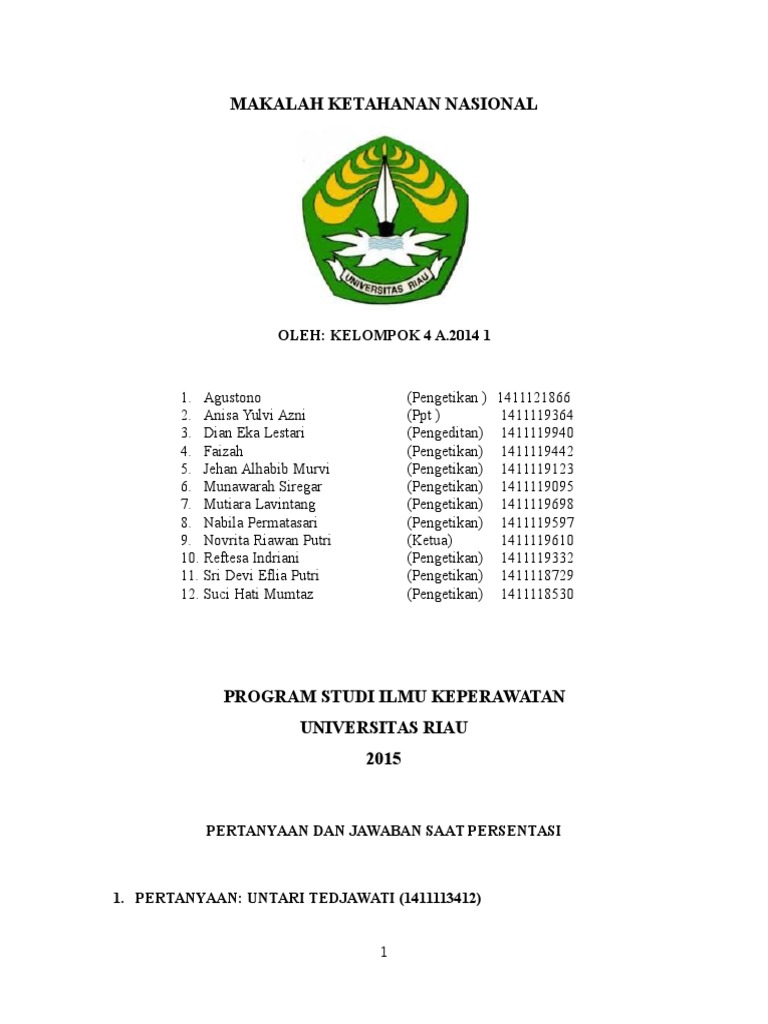 Makalah Ketahanan Nasional Wood Scribd Indo