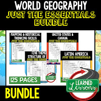 World Geography Outline Notes JUST THE ESSENTIALS Unit Review BUNDLE and Test Prep➤➤World Geography Outline Notes, World Geography Test Prep, World Geography Test Review, World Geography Study Guide, World Geography Summer School Outline, World Geography Unit Reviews, World Geography Interactive Notebook Inserts 
