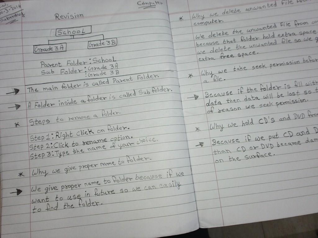 computer grade 3 revision extra questions and answers