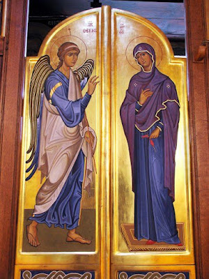 Imagens da Anunciação do Anjo a Virgem Maria, pinturas, vitrais, ícones
