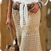 Falda tejida a Crochet Falda tejida a Crochet