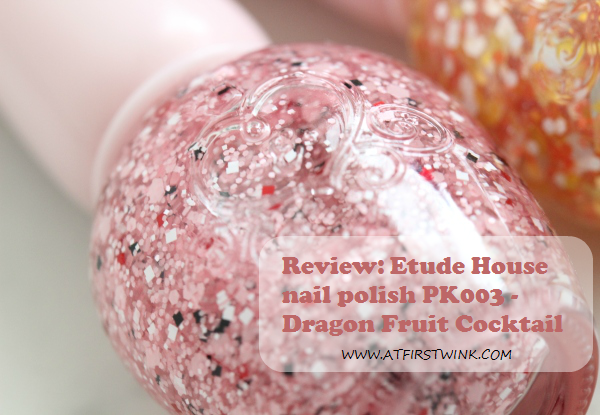 Review: Etude House nail polish PK003 - Dragon fruit cocktail 