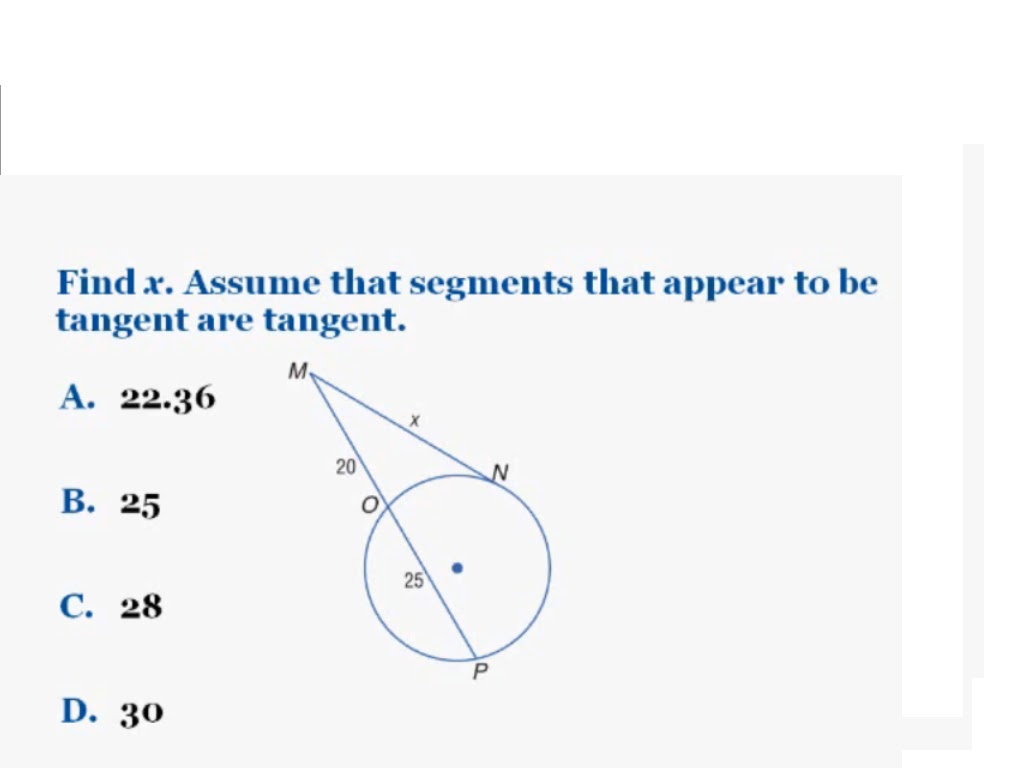Amy Bunnell's Math Portfolio 10.7 Segment Lengths in Circles