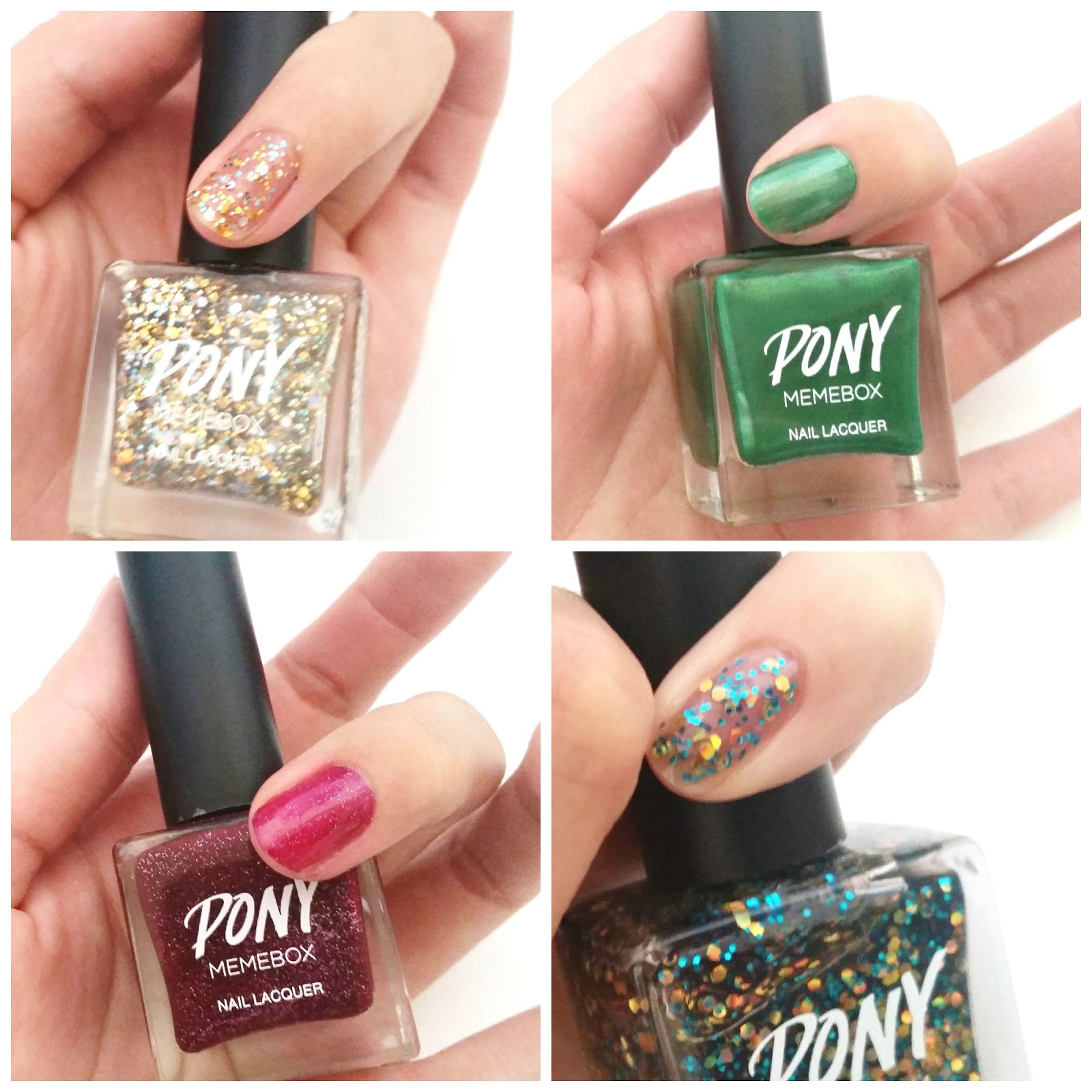 Pony Memebox Nails Glitter Set And Swatches Dreams To Creations Individual Swatch Of Each Color