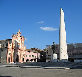 Lugo's main square contains a huge memorial to Baracca