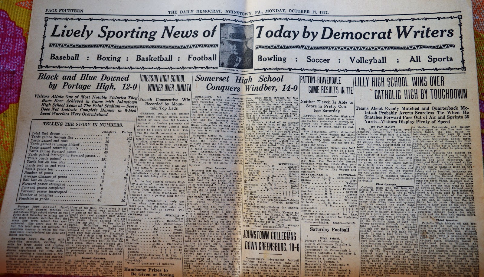 Old Johnstown Newspapers October 17, 1927 The Johnstown Democrat