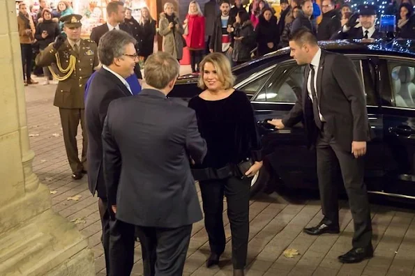 Grand Duchess Maria Teresa attended gala dinner of 30th anniversary of establishment of MSF-Luxembourg at Cercle Cite Culture Center.