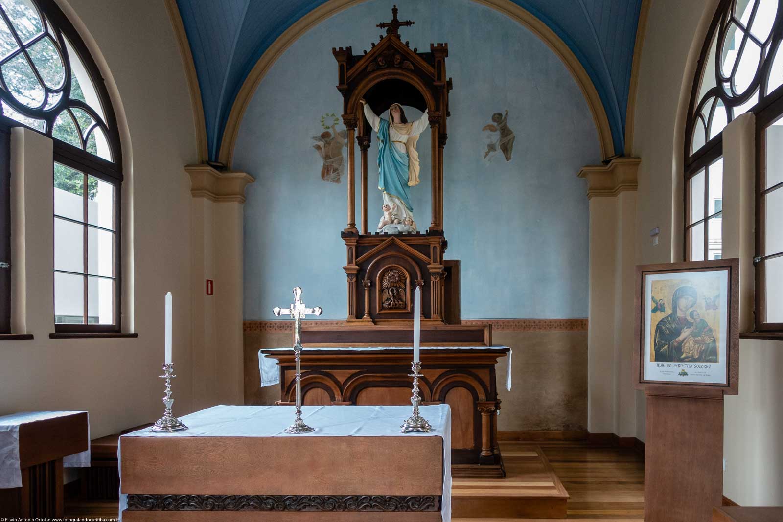 Fotografando Curitiba Capela Nossa Senhora da Glória o interior