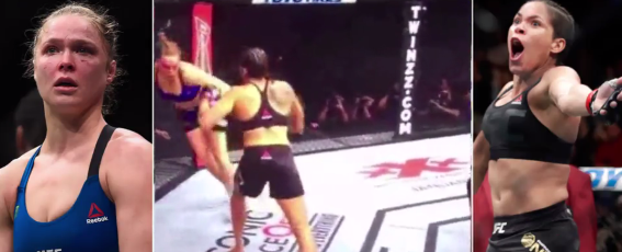 video of Ronda Rousey Amada Nunes fight ends in 48 seconds