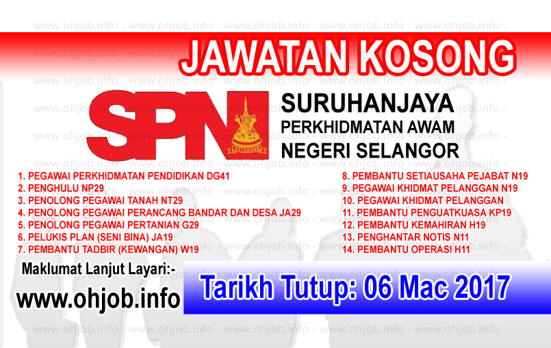 Jawatan Kerja Kosong Suruhanjaya Perkhidmatan Awam Negeri Selangor logo www.ohjob.info mac 2017