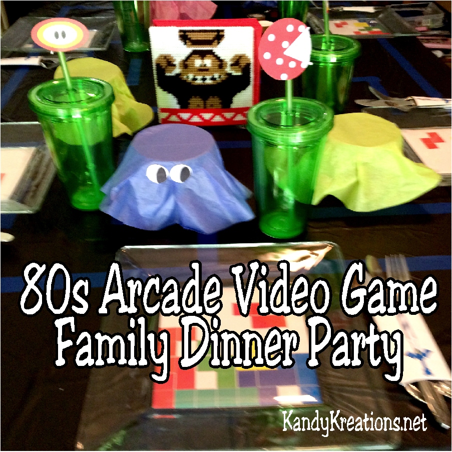 DIY Party Mom 80s Arcade Video Game Dinner Party
