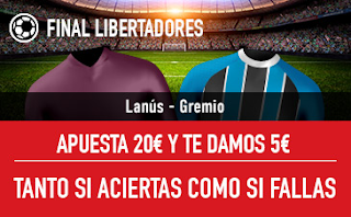 sportium promocion Final Copa Libertadores Lanús vs Gremio 30 noviembre sportium promocion Final Copa Libertadores Lanús vs Gremio 30 noviembre