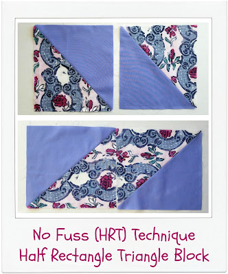 No Fuss Half Rectangle Triangle HRT Technique by www.madebyChrissieD.com No Fuss Half Rectangle Triangle HRT Technique by www.madebyChrissieD.com