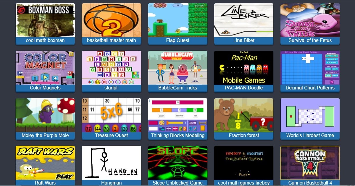 Cool Games Unblocked Math Games