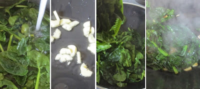 Zubereitung Spinat mit Knoblauch