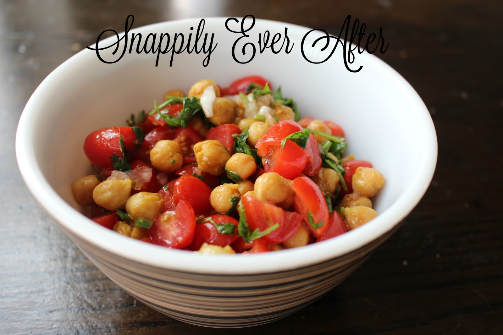 Snappily Ever After Fresh Tomato and Chickpea Salad