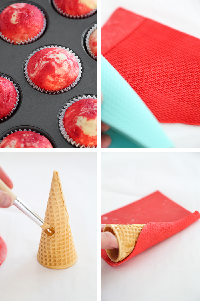 peppermint christmas gnome cupcakes