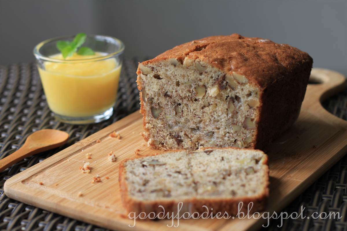GoodyFoodies: Recipe: Banana walnut bread with fresh lemon curd (Curtis ...