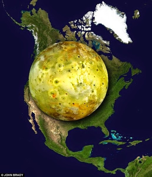 Io almost covered all regions of North America