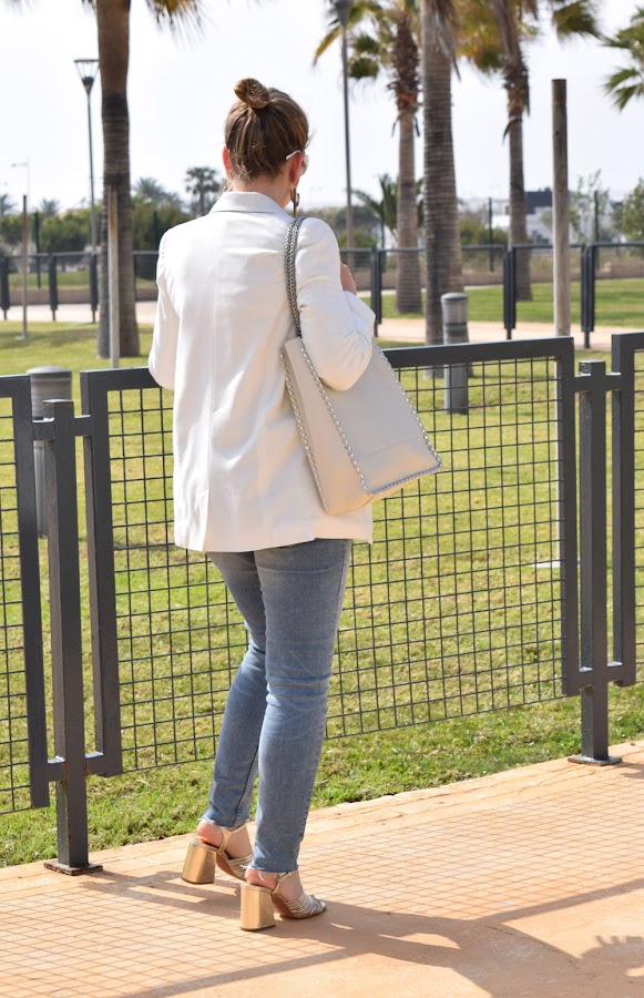 Blazer blanca primavera