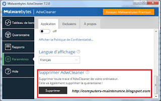 Comment désinstaller Adwcleaner adwcl, adwcle, adw cleaner