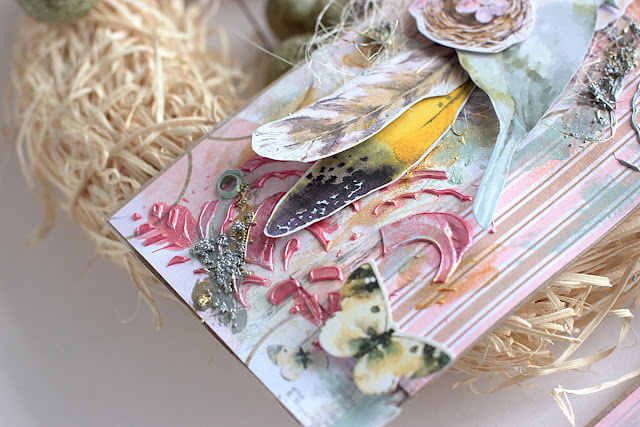Feathers Tags by Elena Olinevich using BoBunny Serendipity Collection