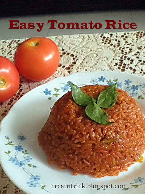 Easy Tomato Rice Recipe @ treatntrick.blogspot.com