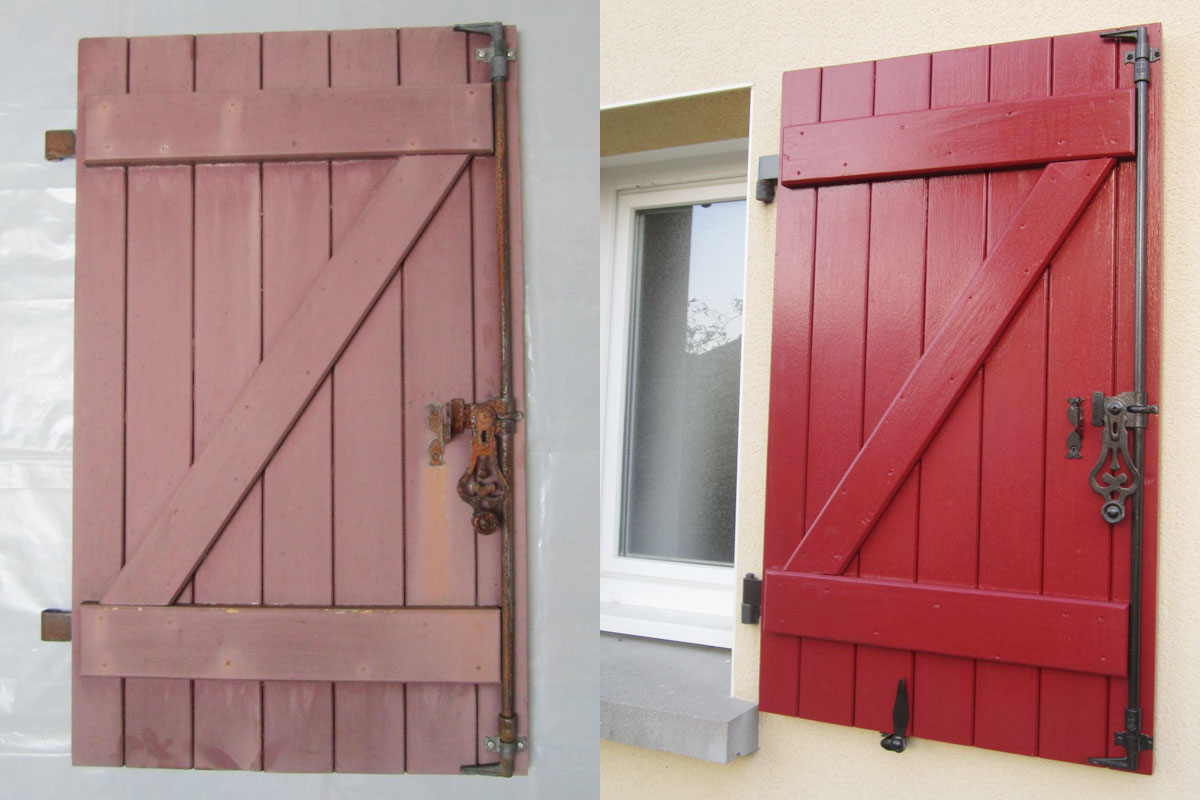 Repeindre Volets Bois Lasurés repeindre des volets bois au 303 home deco Repeindre Volets Bois Lasurés repeindre des volets bois au 303 home deco