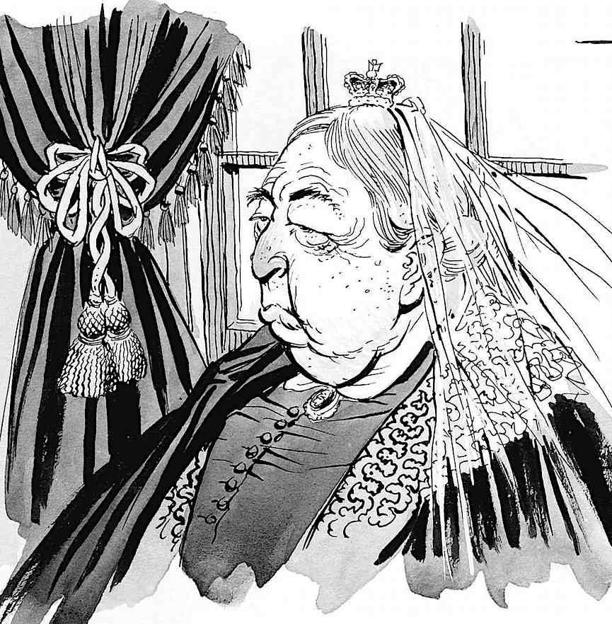 George Woodbridge Queen Victoria a George Woodbridge caricature of 1800s British Queen Victoria, for MAD