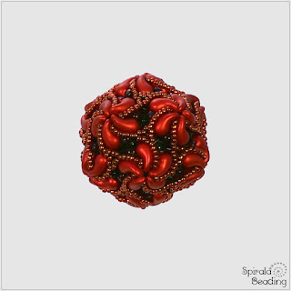 Spirala beading: Vortex Beaded Bead