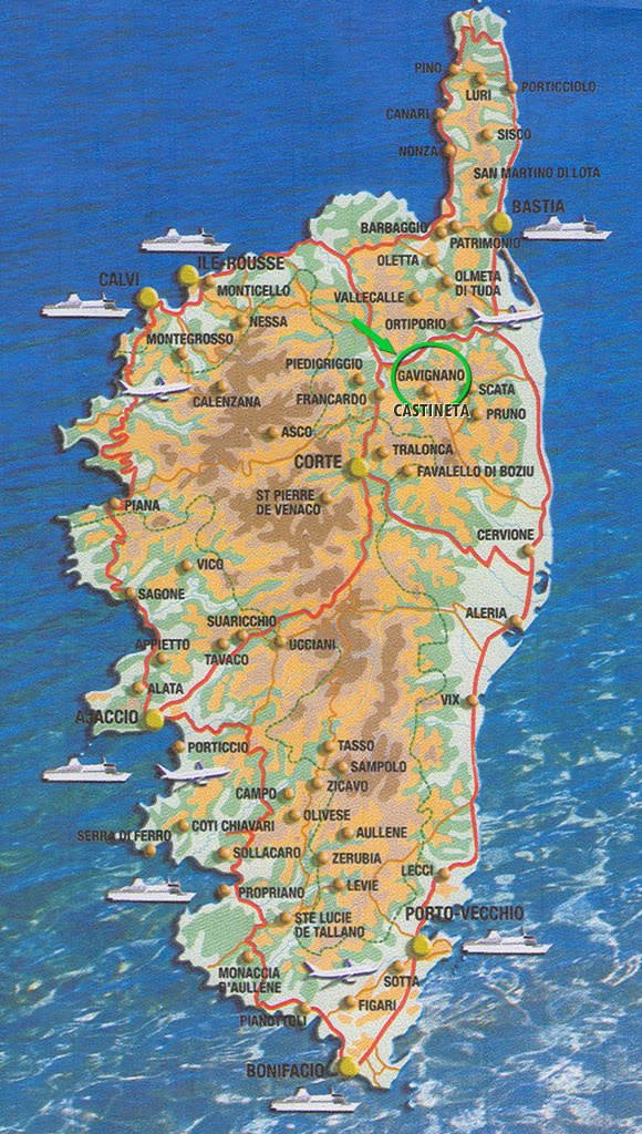 news tourism world: Carte de la Haute-Corse Département