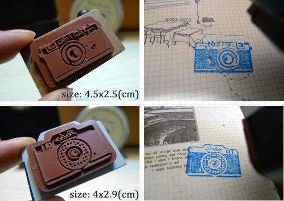 retro camera stamp