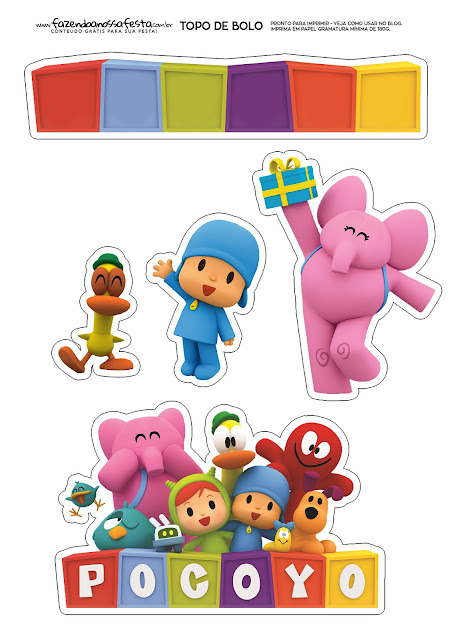 Pocoyo: Toppers para Tartas, Tortas, Pasteles, Bizcochos o Cakes para Imprimir Gratis. Pocoyo: Toppers para Tartas, Tortas, Pasteles, Bizcochos o Cakes para Imprimir Gratis.