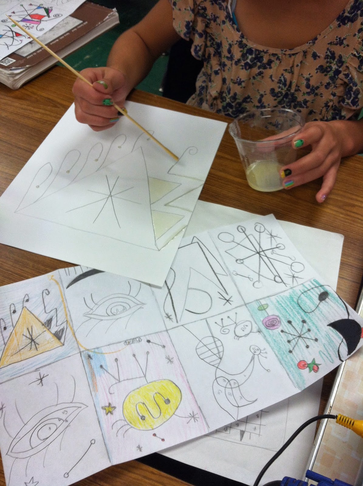 Mrs. Wille's Art Room: Watercolor paintings in the style of Joan Miro