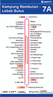 peta rute transjakarta kampung rambutan lebak bulus