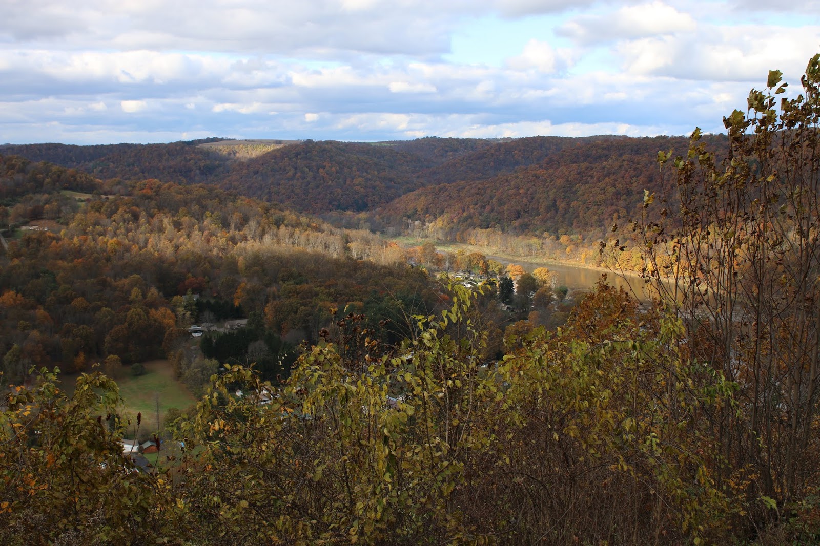 Brady's Bend Overlook in Autumn Allegheny River View in Clarion County
